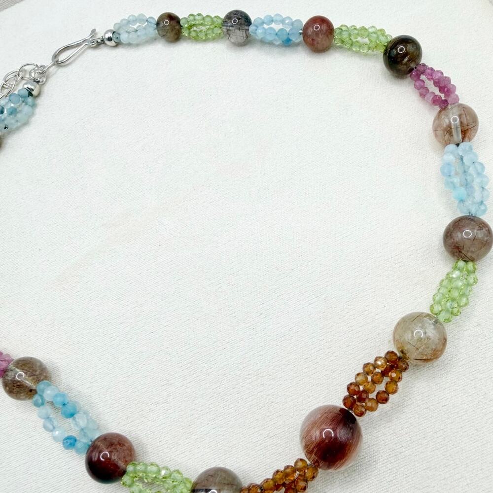 Jay King Mine Finds Sterling Silver Multicolor Natural Gemstone 18" Necklace - Picture 8 of 13